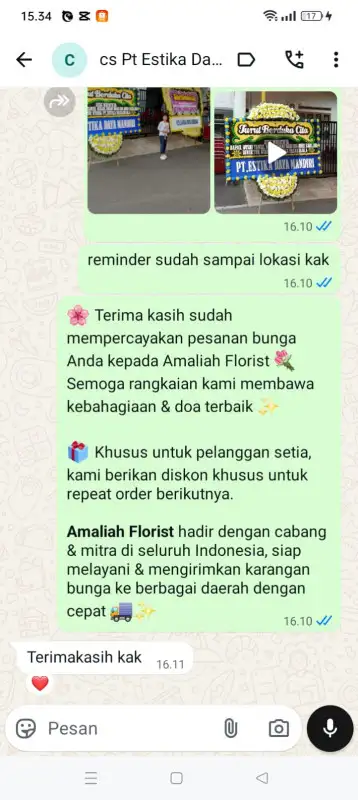Testimonial Papan Bunga duka LEBAK